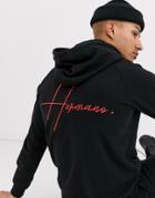 Hermano Hoodie With Script Logo In Black