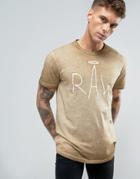 G-star Asteron Raw Logo T-shirt Burnout - Beige