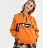 Ellesse Half Zip Jacket With Geo Print Inserts-orange