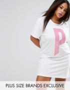 Puma Exclusive To Asos Plus T-shirt Dress In White - White