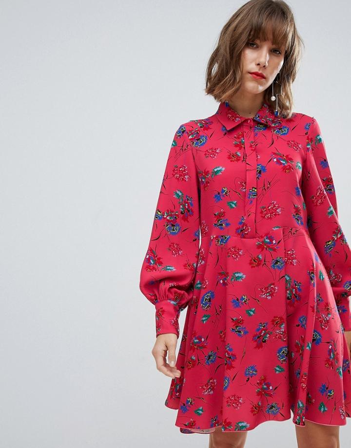Sportmax Code Floral Shirt Dress - Pink