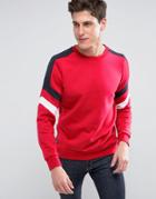 Threadbare Cut And Sew Color Sweat - Red