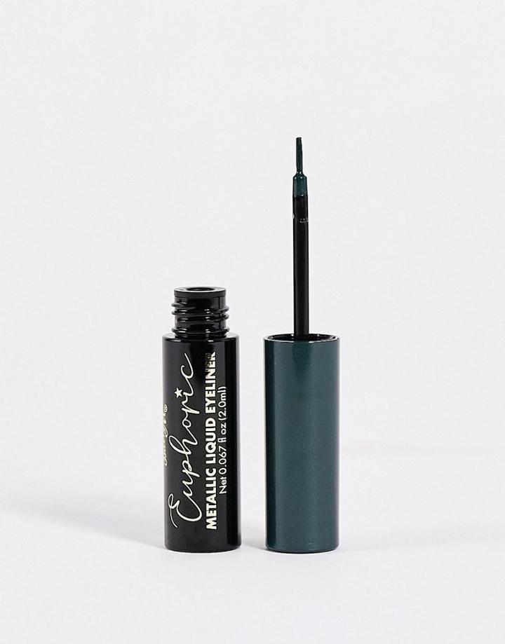 Barry M Euphoric Metallic Liquid Eyeliner - Jaded-green