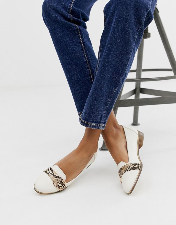 River Island Loafers With Trim In White - White