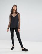 Weekday Disco Shine Pant - Black