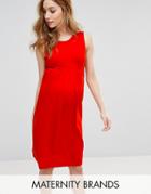 Isabella Oliver Sleeveless Midi Dress - Red