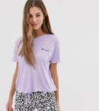 New Look Bonsoir Pyjama Shorts Set In Lilac - Purple
