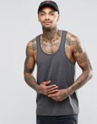 Asos Tank In Charcoal - Charcoal