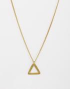 Made Wire Triangle Necklace - Gold