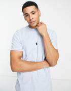 Selected Homme Cotton Slim Fit Crew Neck T-shirt In Blue - Mblue