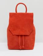 Asos Mini Suede Backpack - Red