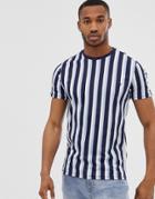 Threadbare Stripe T-shirt - Navy