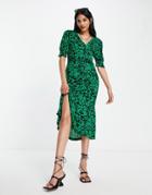 French Connection Florey Meadow Jersey Midi Dress-multi