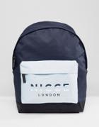 Nicce London Backpack With Rubber Logo - Blue