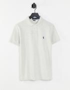 Polo Ralph Lauren Icon Logo Slim Fit Pique Polo In Beige Heather-neutral