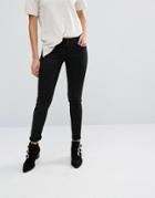 Replay Hyperflex Luz Coated Skinny Jeans - Black