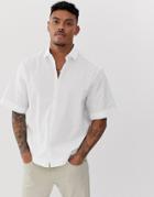 Asos Design Boxy Relaxed Shirt In White - White