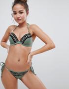 Boux Avenue India Single Boost Bikini Top - Green