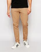 Asos Skinny Chinos In Soft Tan - Doe