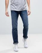 Jack & Jones Intelligence Regular Fit Jeans In Mid Blue Denim - Blue
