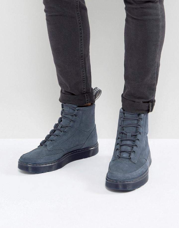 Dr Martens Kamar Suede 8 Eye Boots - Blue