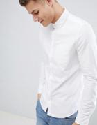 Next Regular Fit Long Sleeve Oxford Shirt In White - White