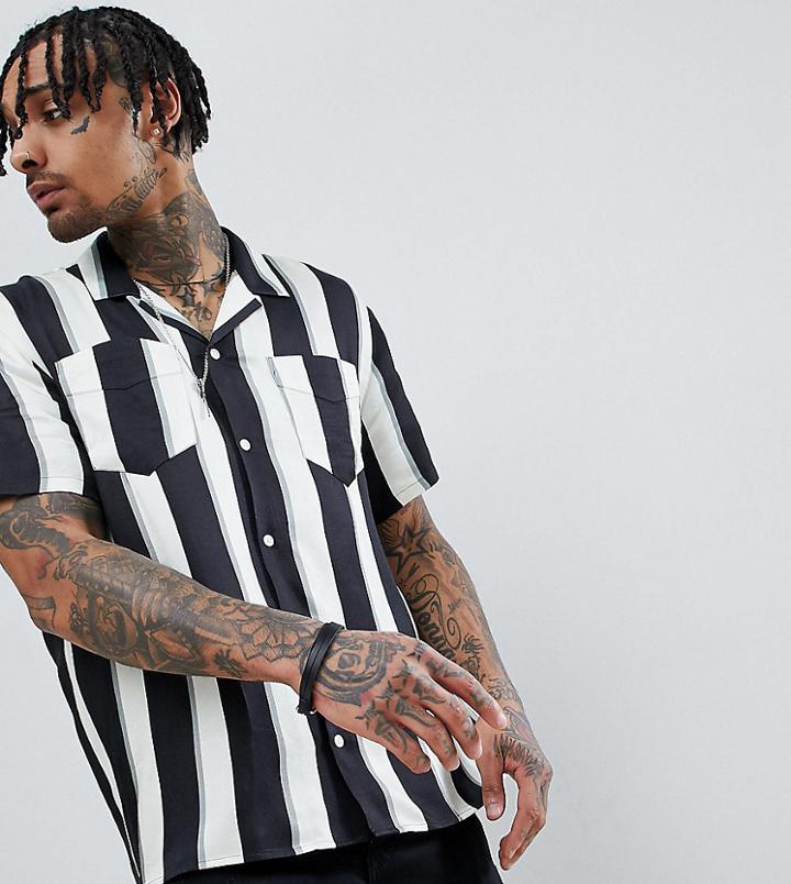 Heart & Dagger Revere Shirt In Gray Stripe - Gray