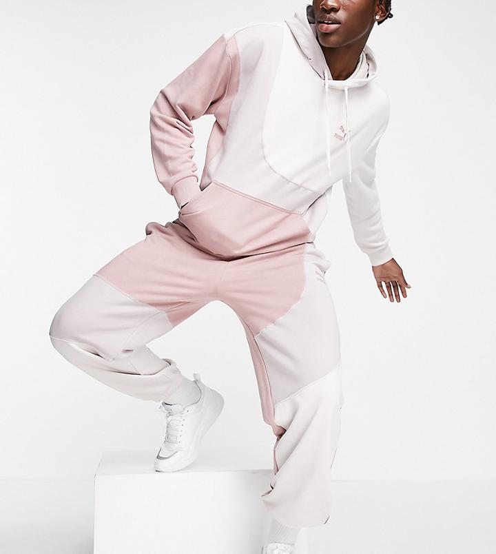 Puma Convey Logo Sweatpants In Multi Taupe Exclusive To Asos-grey