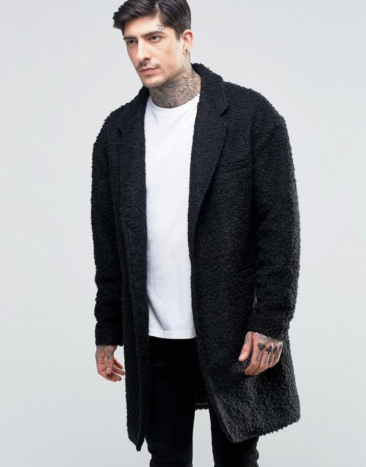 Another Influence Overcoat Jacket - Black
