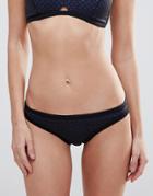 Seafolly Spot Laser Cut Bikini Bottoms - Black