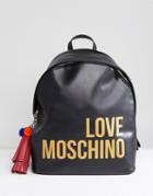 Love Moschino Logo Tassel Backpack - Black