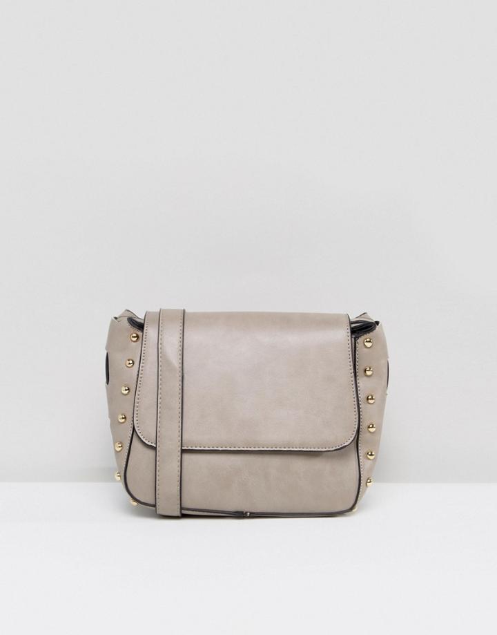 Yoki Fashions Across Body Structured Bag - Stone