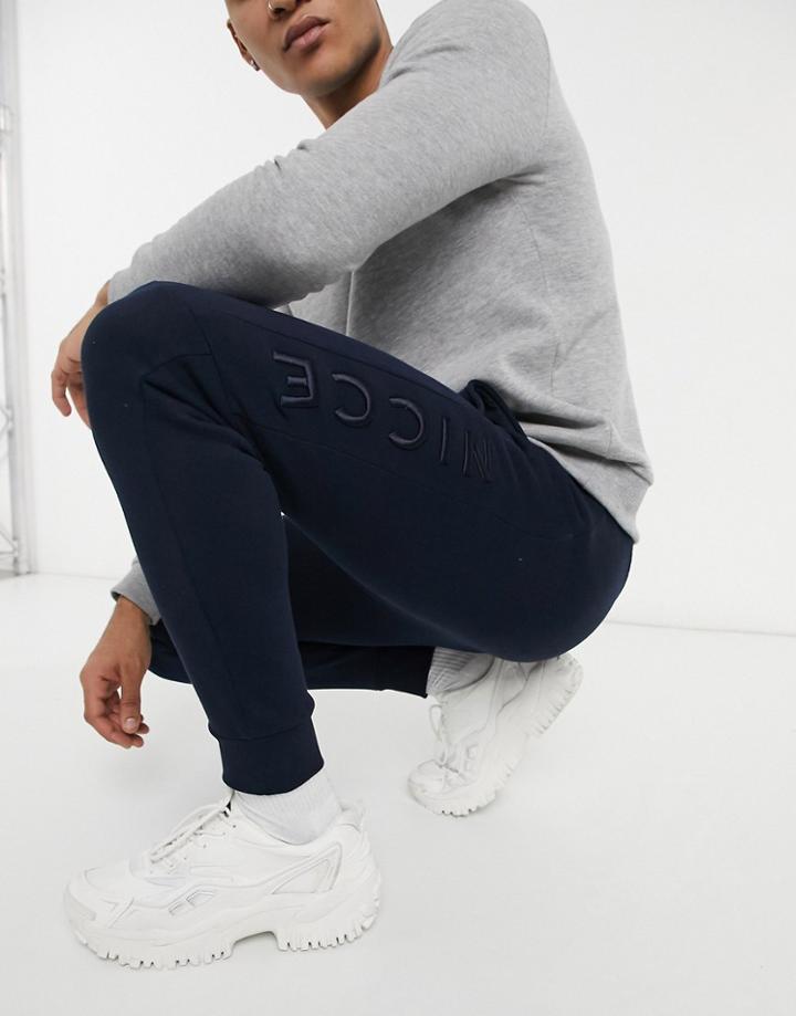 Nicce Mercury Sweatpants In Navy