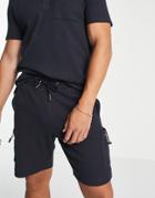 Only & Sons Waffle Cargo Shorts In Navy - Part Of A Set