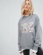 Cheap Monday Block Floral Sweatshirt - Gray