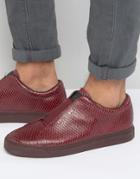 Religion Snakeskin Sneakers - Red