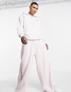 Asos Unrvlld Spply Matching Extreme Oversized Sweatpants With Seam Details & Leg Logo Print In Lilac-purple