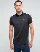 Hollister Athleisure Polo In Black - Red