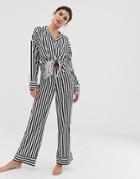 Lindex Stripe Pyjama Pants In Black And White - Multi
