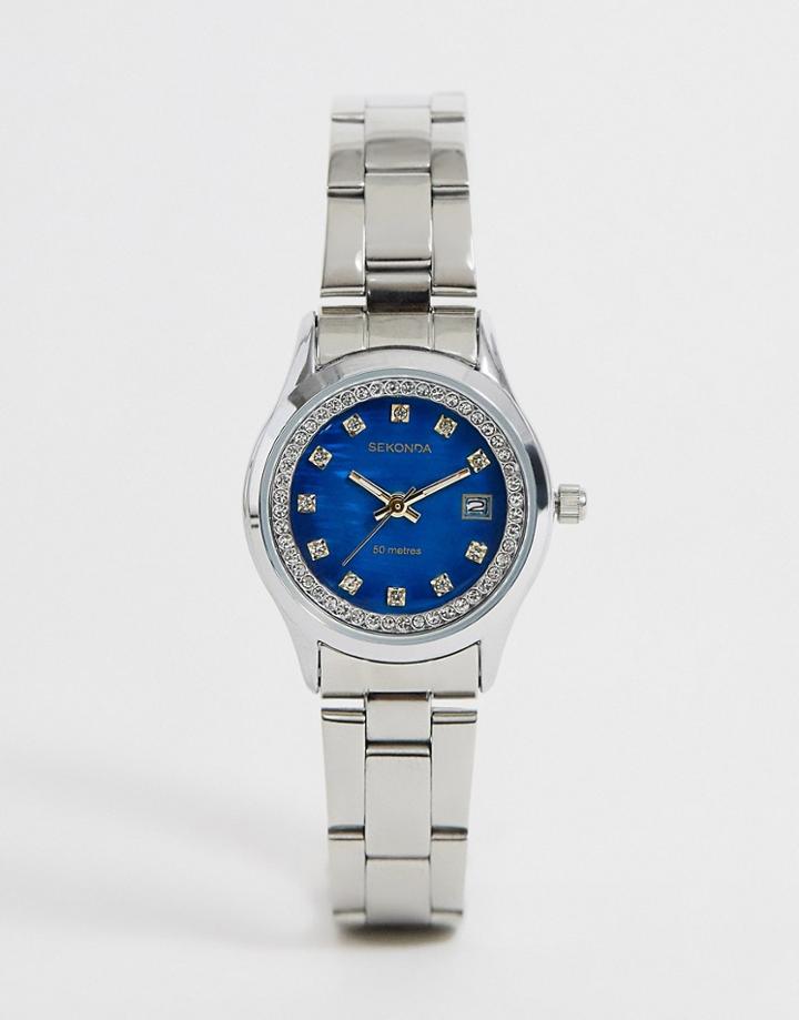 Sekonda Bracelet Watch In Silver With Blue Dial