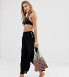 Akasa Exclusive Button Beach Culottes In Black
