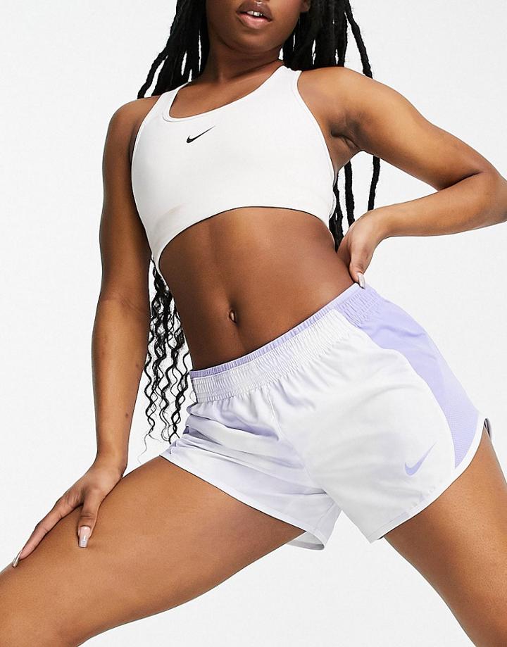 Nike Running Icon Clash 10k Shorts In Lilac Tie Dye-purple