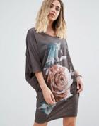Religion Rose Tunic Dress - Blue