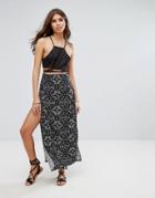 Lira Paisley Print Beach Maxi Skirt - Multi