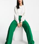 Stradivarius Wide Leg Relaxed Dad Pants In Green - Part Of A Set