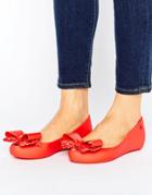 Melissa Minnie Mouse Bow Ballerina Pumps - Red