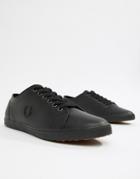 Fred Perry Kingston Leather Sneakers In Black