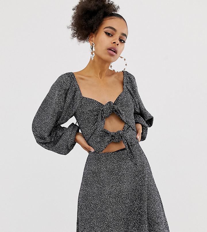 Collusion Bow Front Mini Dress In Sparkle