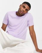 Topman Classic Fit Organic T-shirt In Lilac-purple