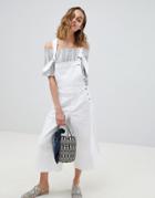 Pepe Jeans Wide Leg Overall - White